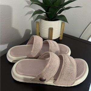 Pink Nike sandals